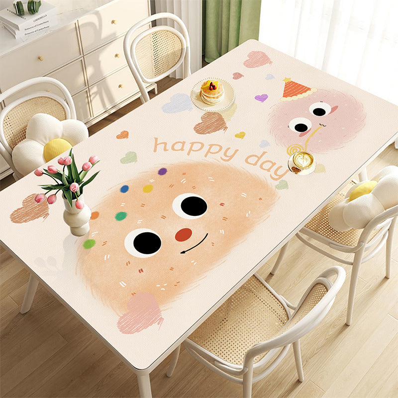 Environmentally friendly silicone dining table mat waterproof and oil-proof tablecloth household skin-friendly desktop protection dining mat leave-in non-slip table mat