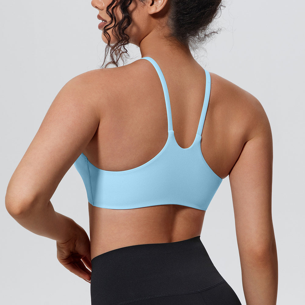 New arrival cross-border pure color double-sided nylon tight push-up back sports intimates running fitness yoga clothes suspenders for women