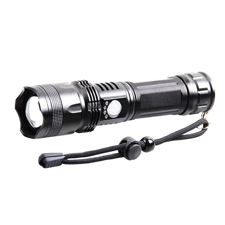 Cross-border new XHP50 outdoor camping USB charging, telescopic zoom LED strong light long-distance shooting wholesale flashlight