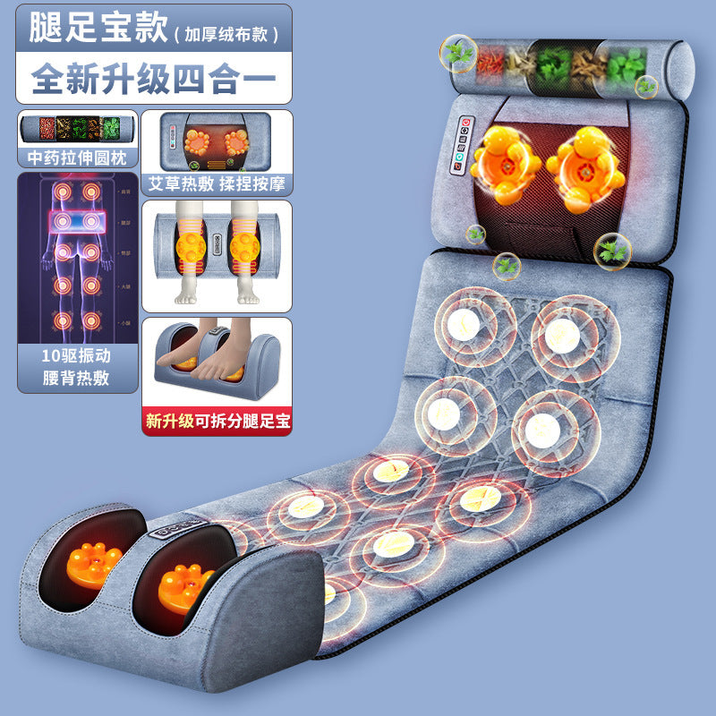 electric multifunctional foldable kneading for home massager massage mattress massage mat for cervical spine and waist