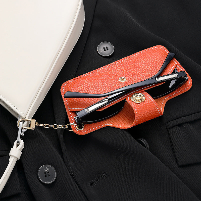 Portable glasses case, pressure-resistant storage bag, myopia protection, glasses bag, sunglasses bag, exquisite glasses storage bag, women