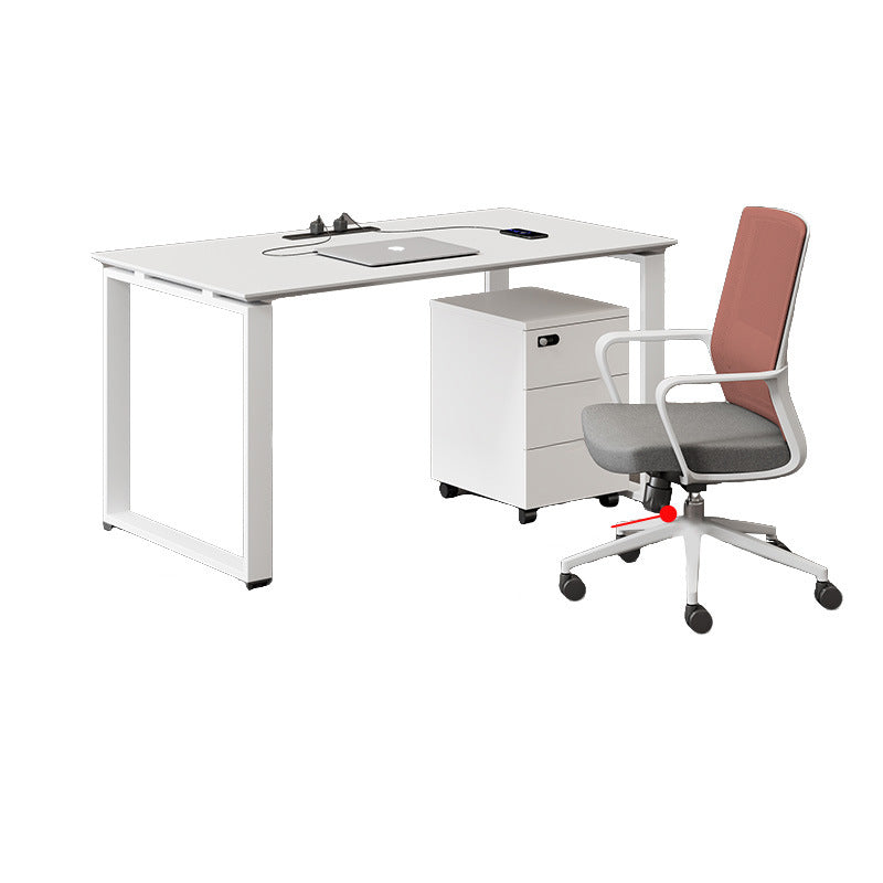 Saint li office desk and chair set - minimalist modern computer desk with partition, staff booth, office furniture