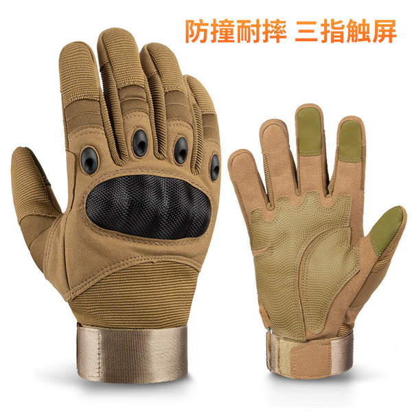 Spot shooting tactical gloves touch screen non-slip outdoor mountaineering combat training full finger hard shell protective gloves