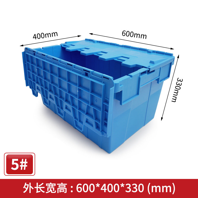 Inclined turnover box Blue plastic transportation turnover box with lid Sealed medical storage box Factory wholesale