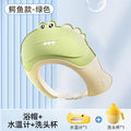 Crocodile shower cap-green+shampoo cup+water thermometer