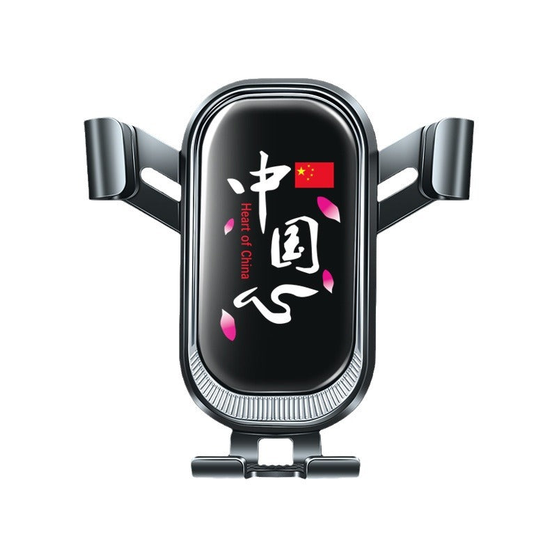 Car phone holder, air vent mount, 360° rotating alloy gravity navigation stand - minimalist design
