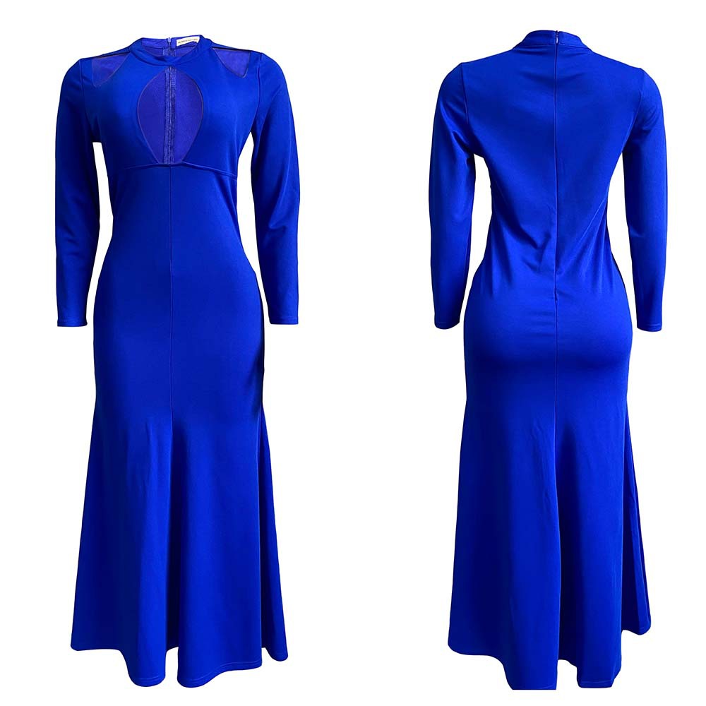 C8416   autumn new arrival women's plus size high waist sexy mermaid dress african maxi dress