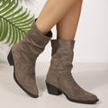 205 spring/autumn new arrival: women's pointed-toe high heel boots for cross-border e-commerce. sizes 36-43 available. wholesale options available. dropshipping to  and