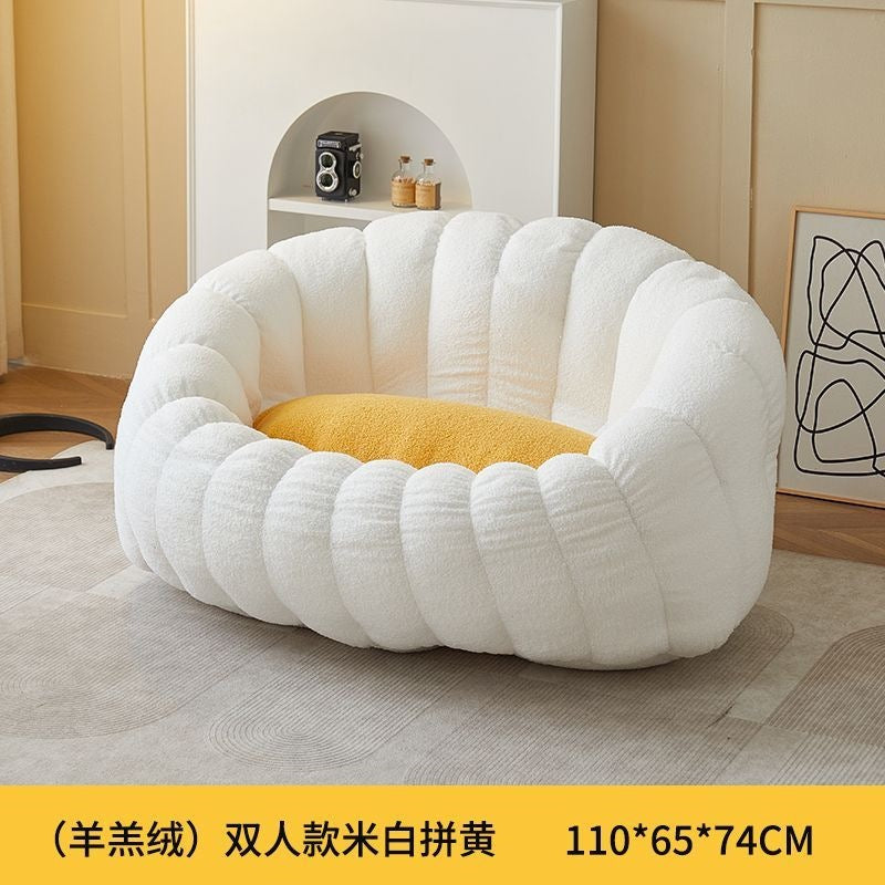 Lazy sofa detachable washable single and double can lie down and sleep lazy nest chair for home small apartment balcony casual bean bag