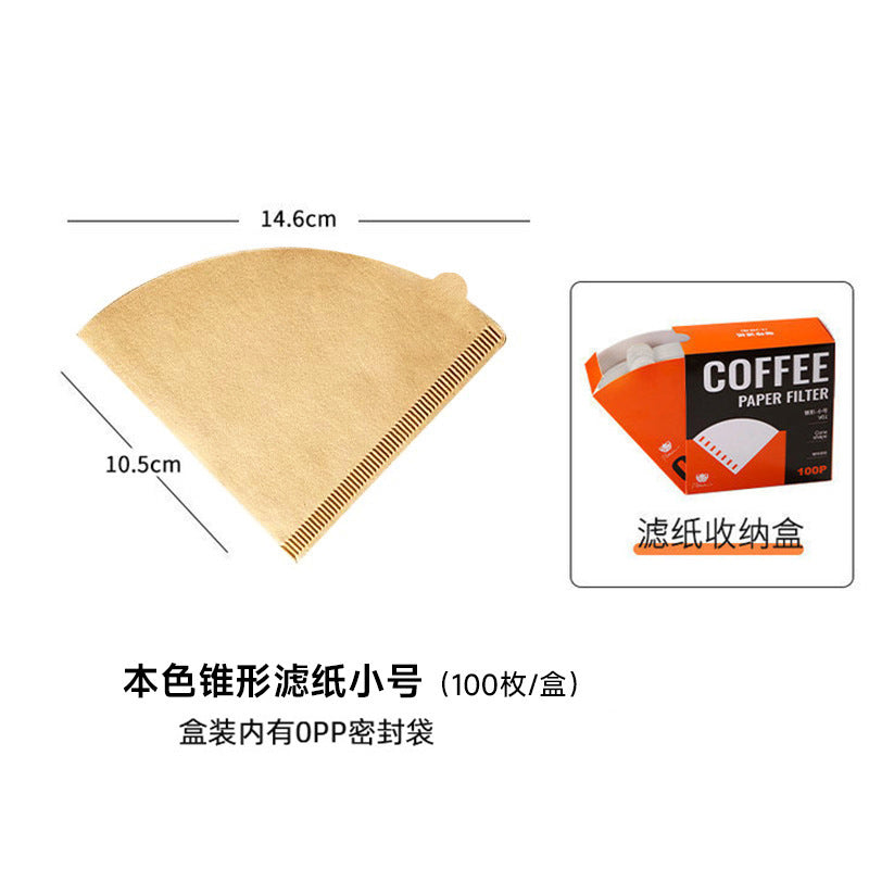 Boxed hand-brewed coffee filter paper conical v60 filter cup drip filter paper american coffee machine filter paper 1-2/2-4 people