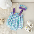 Newborn infant summer new korean style chic baby girl 3d floral striped romper with lantern sleeves - trendy bodysuit