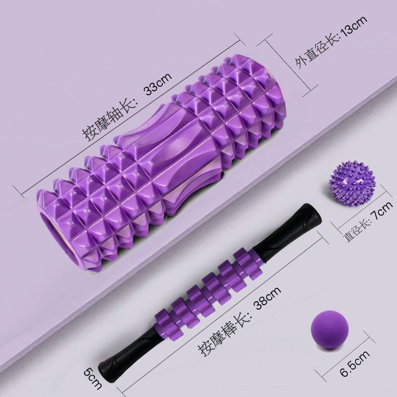 Wolf tooth shaped foam roller yoga column gear stick hollow pilates yoga shaft leg stretch foot bottom fascia ball