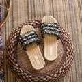 2024 summer new arrival: versatile pearl-embellished flat sandals - trendy, instagram-worthy beach slides for women