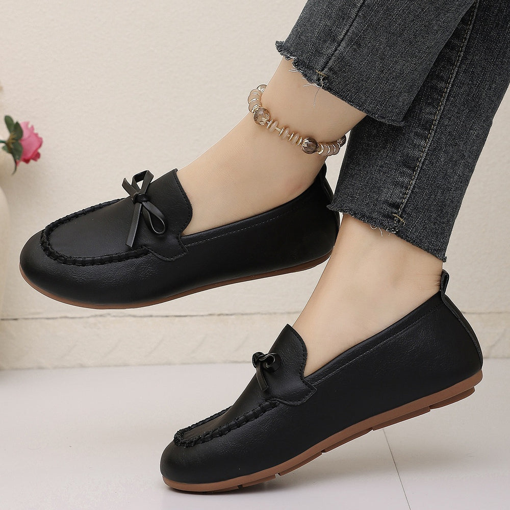 Exportplus size loafers independent station hot style  spring autumnew arrivalbows slip-on flats beanie shoes