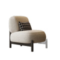 Cream style solid wood sofa chair normcore cashmere lazy lounge chair japanese style small apartment casual sofa seat