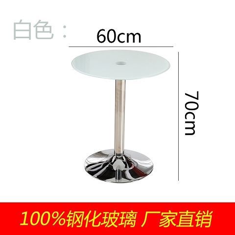 Tempered glass round table minimalist coffee table balcony lounge negotiation table small apartment coffee table discussion table and chairs free shipping