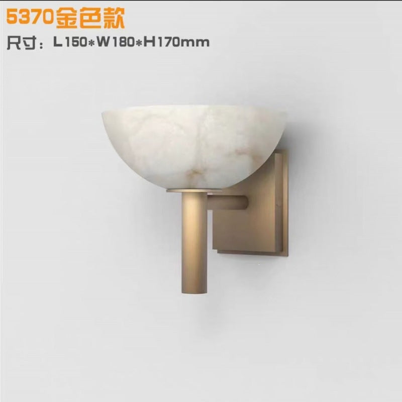 Spanish natural marble wall lamp - ideal for hotel, villa, background wall, entryway, stairwell, hallway, bedroom, and bedside decor