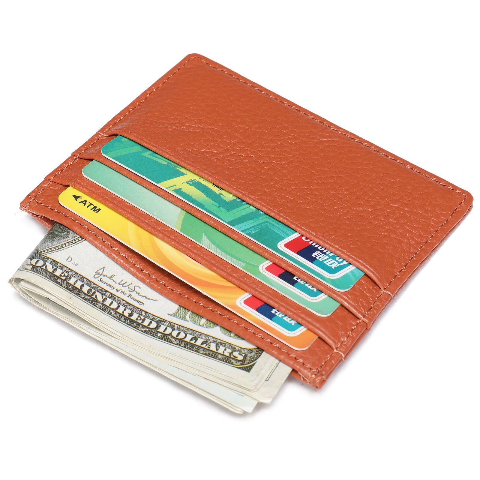 Real soft leather multi-card small card bag imitation cowhide change bag bank card portable card holder as gift factory wholesale
