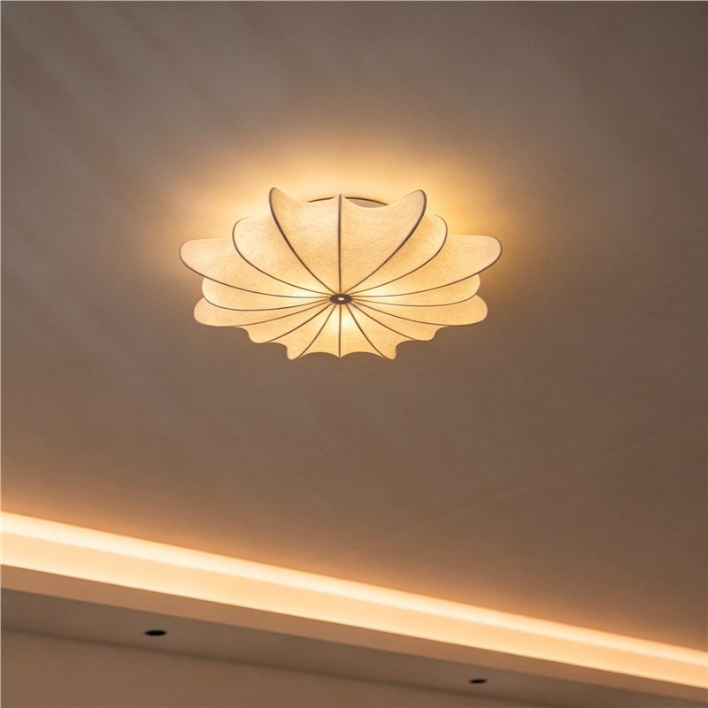 French retro bedroom ceiling light cream vintage dining room lamp italian designer living room bedroom silk ceiling light