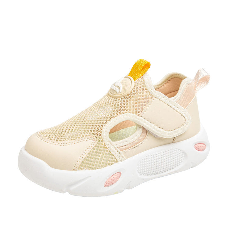 2025 summer new boys sandals thin children medium and older children mesh breathable boys sports single mesh shoes bag head