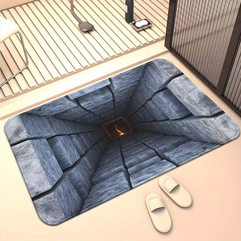 hot-selling stereo visual trap floor mat for home entrance door mat bathroom absorbent foot mat