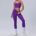 new plus size yoga outfit set for women - brushed, barely-there feel, tight-fitting activewear, high-stretch, breathable fitness set