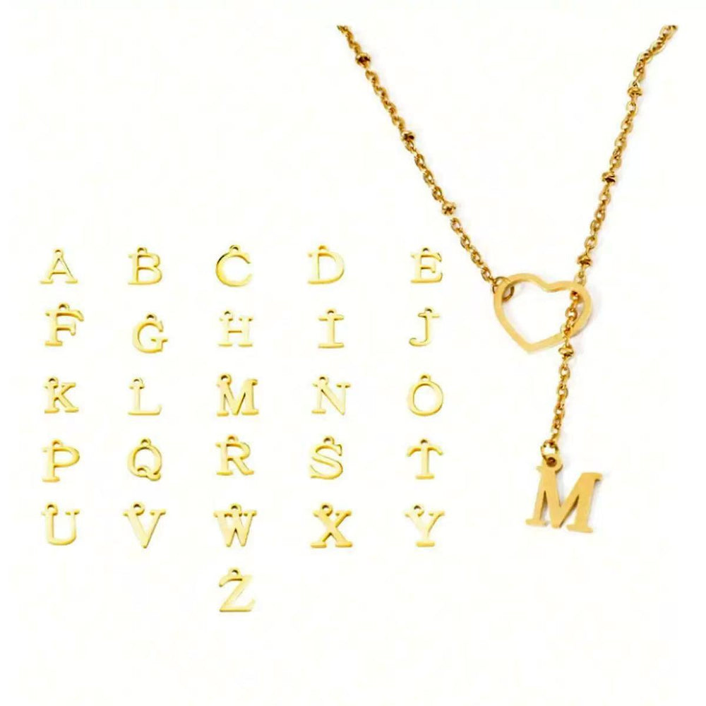 2026 cross-border niche design 26-letter heart lariat necklace - women's versatile clavicle chain, accessible luxury