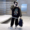 Boys' spring long-sleeve outfit set - kids' & teens' fashion:  spring/autumn sportswear two-piece set for older boys