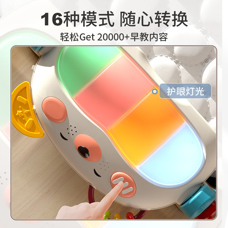 Pedal piano baby gym activity center for infants and toddlers, ages 3-6 months to 0-1 year, educational musical toy