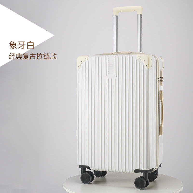 Retro suitcase large capacity high value trolley case universal wheel password case student suitcase leather case wholesale