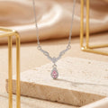 Hot-selling japanese and korean style cubic zirconia teardrop necklace. lightweight luxury, niche design, high-end and elegant, non-tarnishing choker for women
