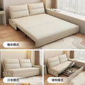 Sofa bed can be folded for dual use in small apartment living room multifunctional double sofa balcony cream style telescopic foldable bed