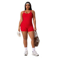 European and american style plus size yoga bodysuit - summer stretch tummy control peach lift one-piece workout jumpsuit - new women's collection