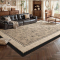 Carpet living room french retro medieval style ice silk mat carpet no-wash and wipeable sofa coffee table floor mat