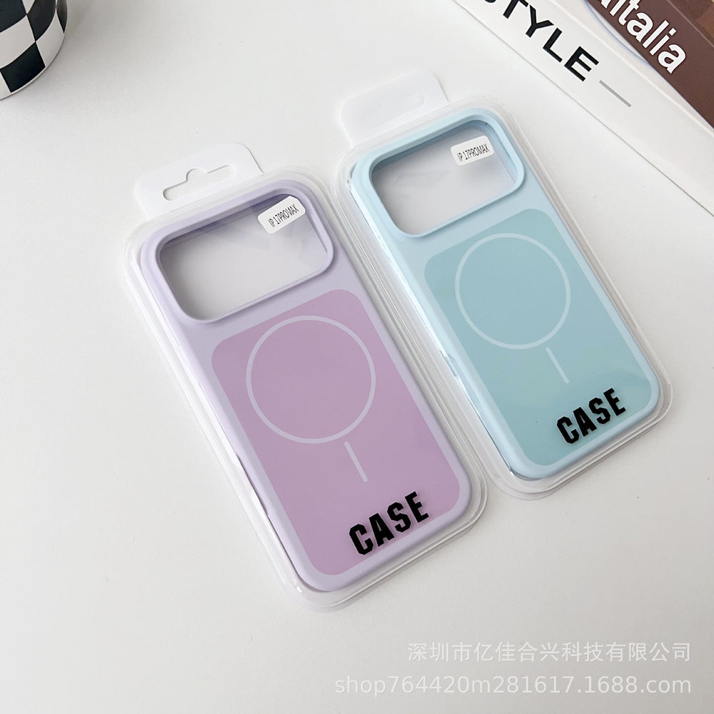 Two-color large-hole liquid magnetic suction suitable for iphone17promax mobile phone case apple 16 seconds to turn into 17 anti-fall case 13