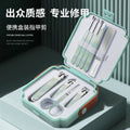 New arrival cross-border nail clipper suitgerman precision nail clipper suit manicure tool 9-piece set with tweezers and ear spoons