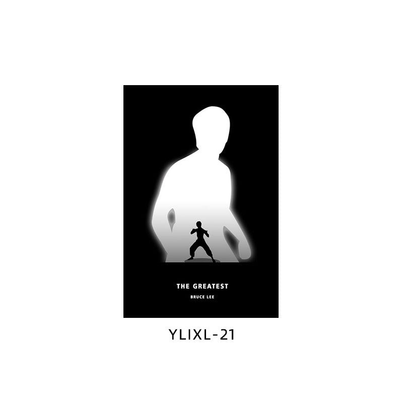 Bruce Lee poster decorative painting martial arts boxing gym taekwondo sanda inspirational gym hanging painting bedroom study mural