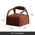 Nordic single sofa chair modern living room tech fabric leisure chair designer chair balcony japanese style solid wood sofa