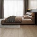 Foshan genuine leather bed classy leather art small apartment bedroom furniture small apartment modern casual soft bag classy bed master bedroom