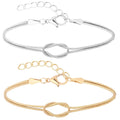 European and american new knotted snake bone bracelet, gold love knot infinity love couple bracelet, romantic chain