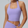 sexy halter sports bra shockproof running fitness yoga bra high-end beautiful back sports vest