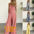 Independent station fashion  new  four-color polka dot wide-leg pants pants digital printing backless jumpsuit