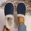 Export24new arrivallow ankle round toe fleece-linedflats women's cross-border plus size suede heattech round toe flatsfall and winter cotton shoes