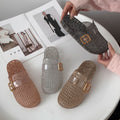 Flat sandals birkenstock shoes toe slippers women's thick solenon-slip half slippers soft sole loafers trendynon-slip portable