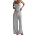 Fashion style cross-border new arrival women's fashion silm sling elastic drawstring sexy waist wide leg loosesuit women