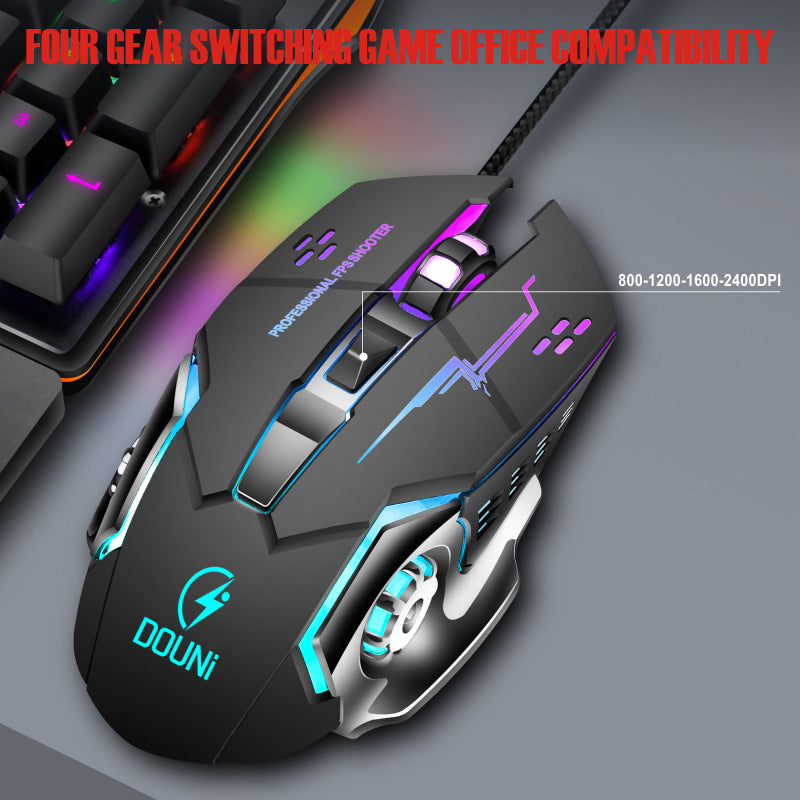 Dou ni mt809 true mechanical keyboard and mouse combo - gaming, office, detachable wrist rest, rgb keyboard