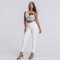 Amazon tiktok pinduoduo foreign trade cross-border fashion raw edge design white jeans for women easiest for match and slimming look