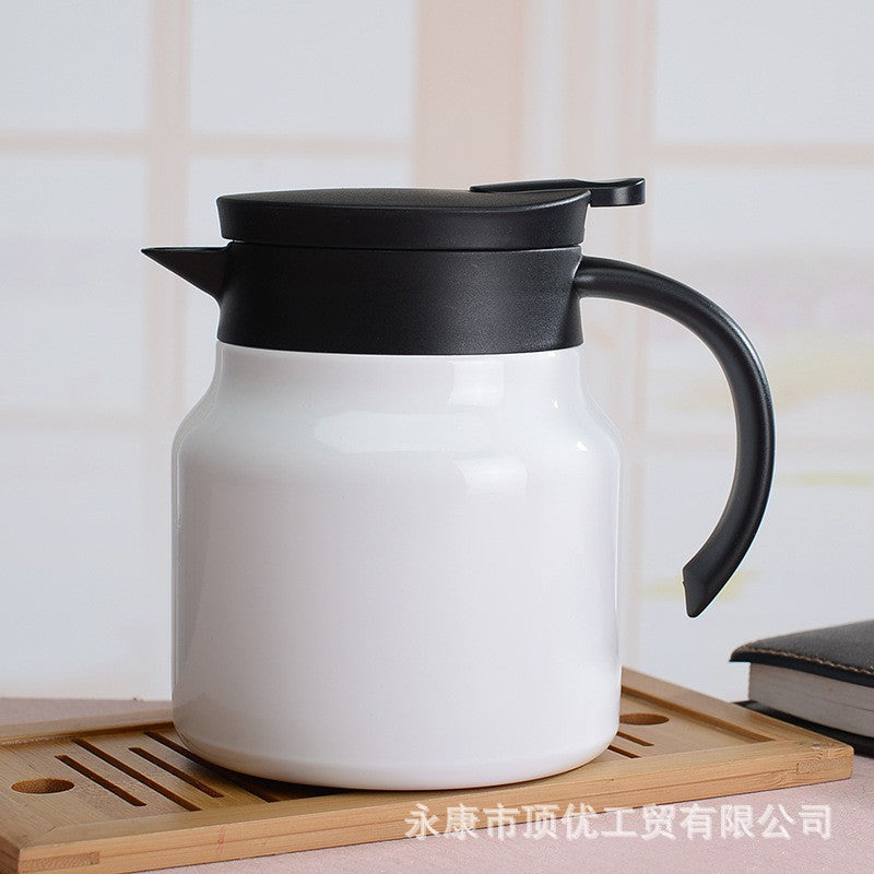 316 high-looking stewing teapot wholesale double-layer vacuum coffee pot extra-long heat preservation white tea stewing pot with engraved logo