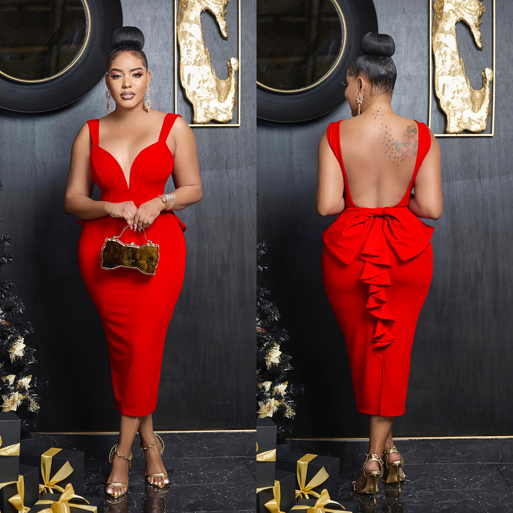 C6845 cross-border   fashion women's solid color v-neck sexy backless maxi dress