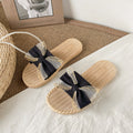 Women's summer slippers - fashionable bowknot design, influencer-approved fairy style, beach sandals, 2021 new summer collection, trendy slides for women, summer ins style